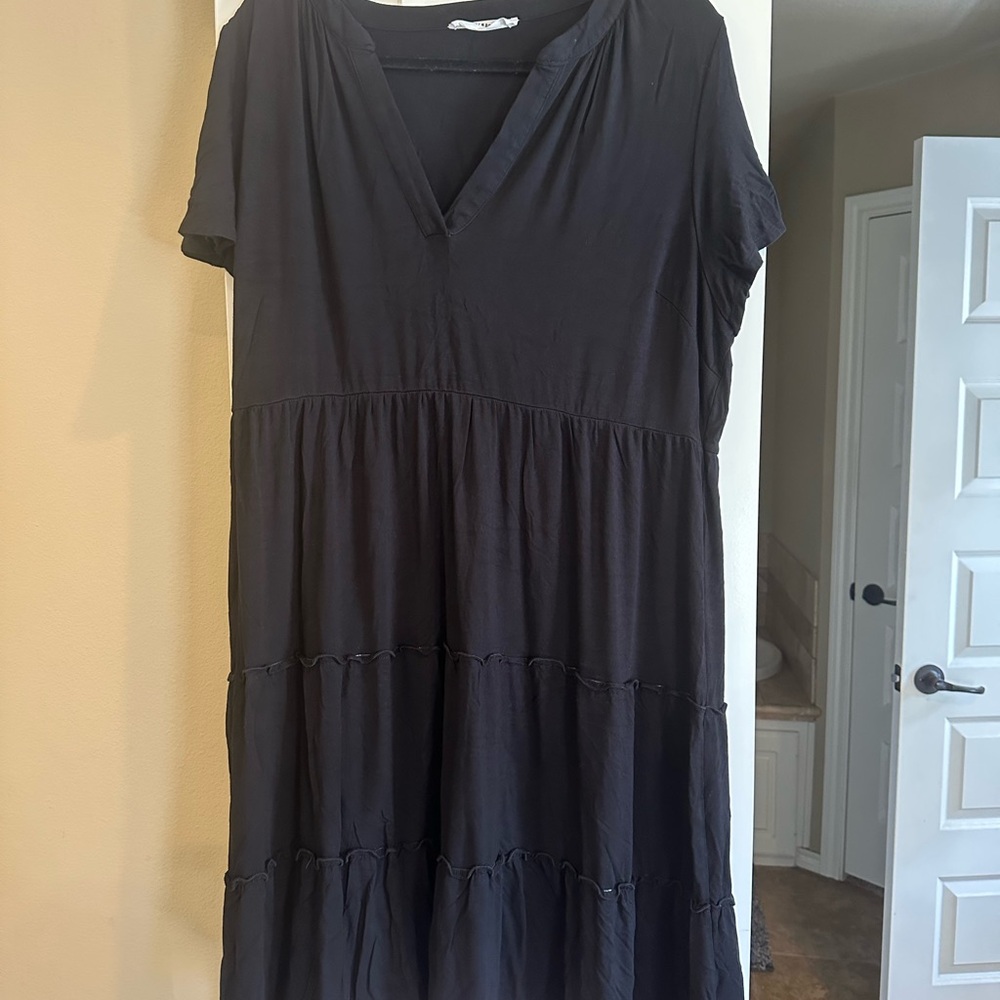 Lucky Brand Black Midi Dress